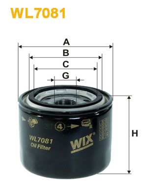 WIX FILTERS Масляный фильтр WL7081